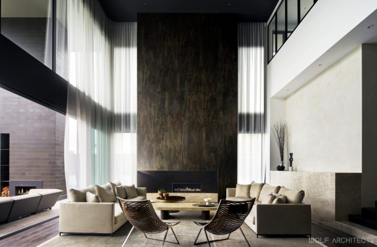 Contemporary living room by Wolf Architects